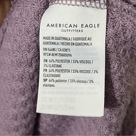 American Eagle Outfitters Lavender Long Sleeve Top size XS - Picture 4 of 9
